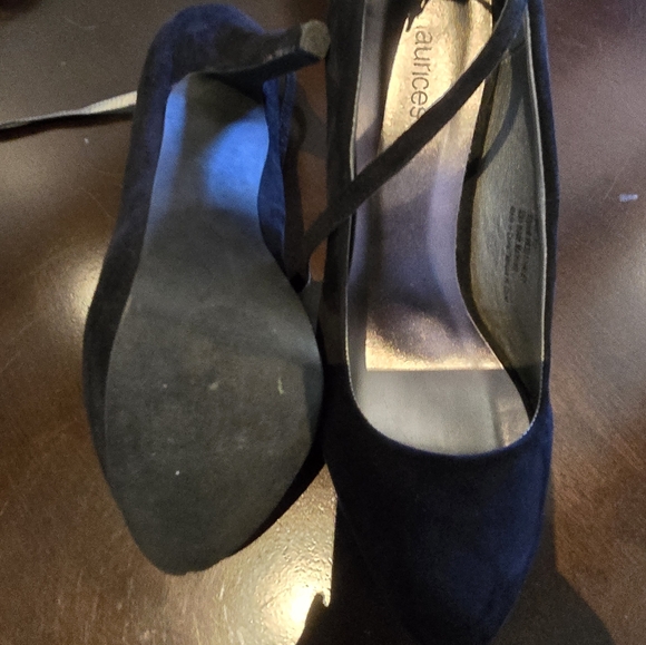 Maurice's size 10 mini platform heels with ankle strap. - Picture 8 of 10